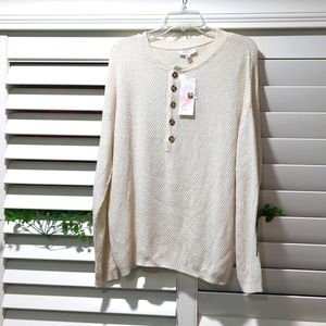 NWT New Directions Studio Button up sweater Sz M